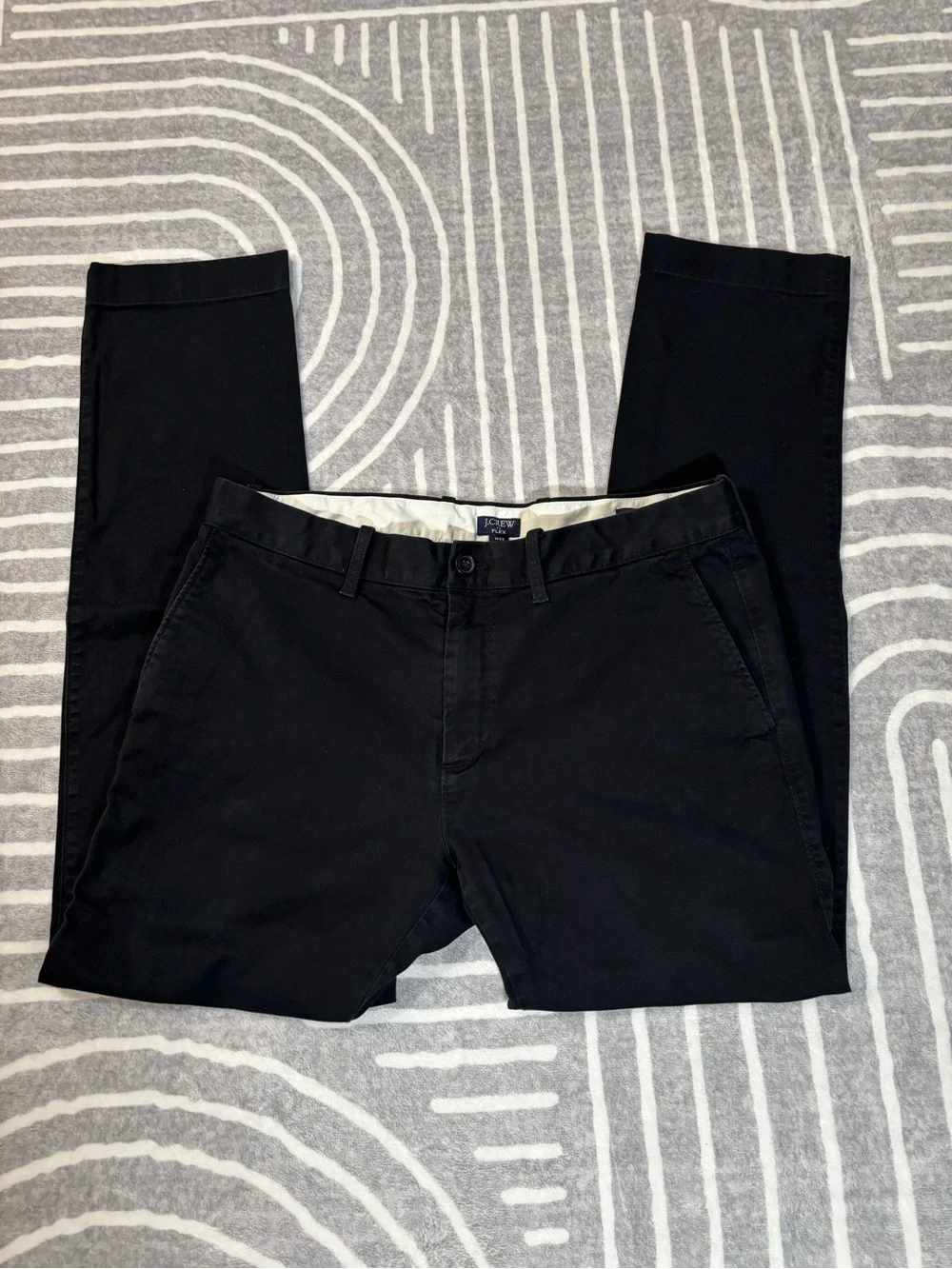 J. Crew Flex Pants, Slim Chino Black Pants, 33x32, W33 L32, Men, J.Crew